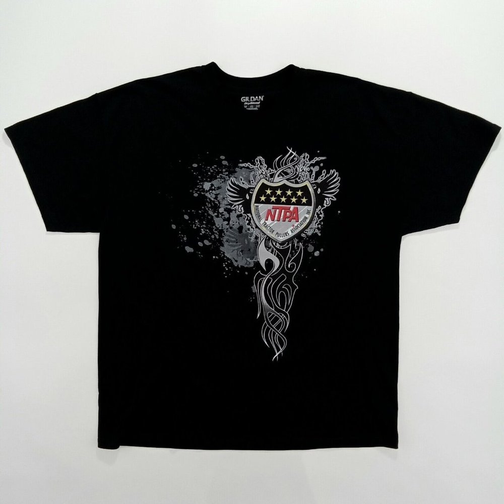 NTPA National Tractor Pulling Association Men's T Shirt Size XL Black DBL Sided